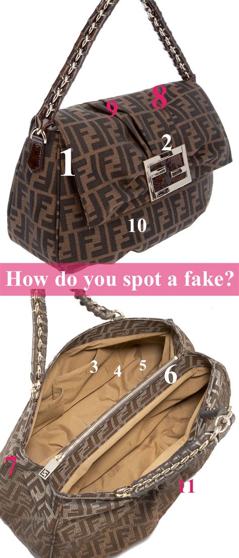 how to spot a fake fendi handbag|authentic fendi zucca handbags.